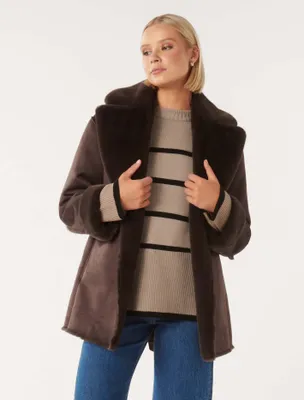 Erika Faux Fur Lined Coat