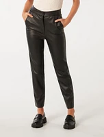 Alexis Vegan Leather Slim-Leg Pants