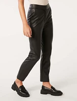 Alexis Vegan Leather Slim-Leg Pants