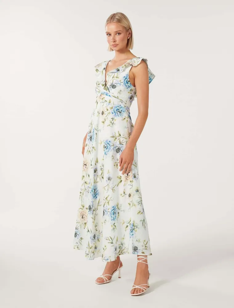 Flora Ruffle Midi Dress