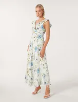 Flora Ruffle Midi Dress