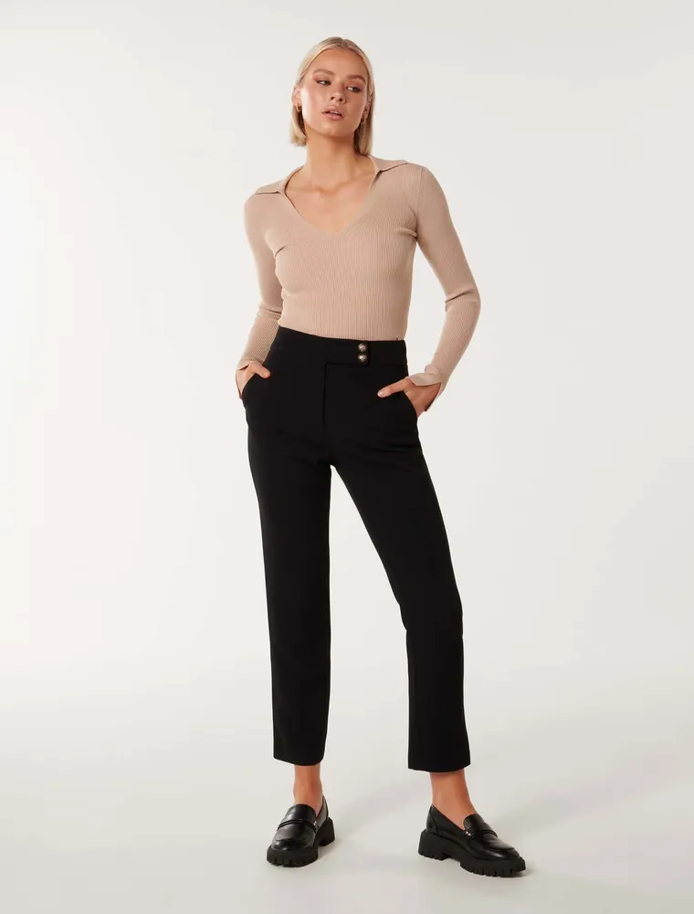 Kylie Button Cigarette Pant
