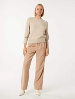 Camilla Button Sleeve Knit Jumper