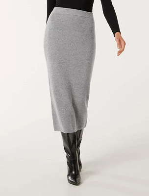 Erin Knit Skirt Grey - 0 to 12 Women's Skirts