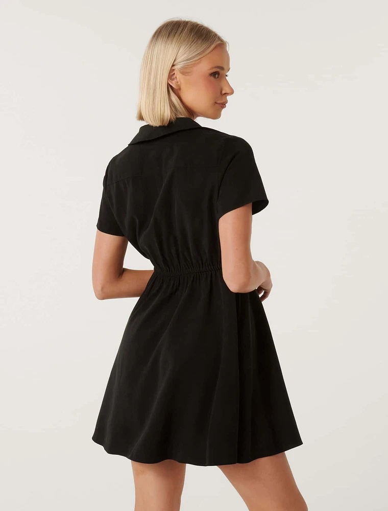 Avana Skater Shirt Dress Black - 0 to 12 Women's Dresses