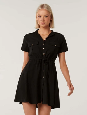 Avana Skater Shirt Dress Black - 0 to 12 Women's Dresses