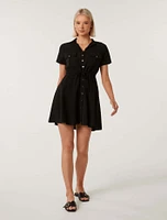 Avana Skater Shirt Dress Black - 0 to 12 Women's Dresses