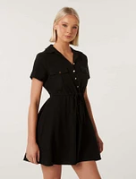 Avana Skater Shirt Dress Black - 0 to 12 Women's Dresses