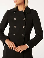 Susie Faux Fur Collar Dolly Coat