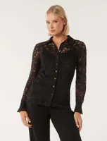 Ita Lace Button-Down Shirt