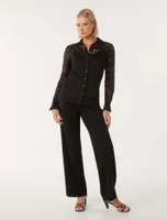 Ita Lace Button-Down Shirt