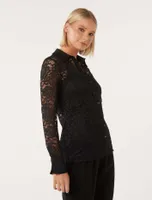 Ita Lace Button-Down Shirt