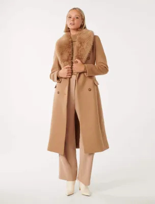 Frankie Faux Fur Collar Coat