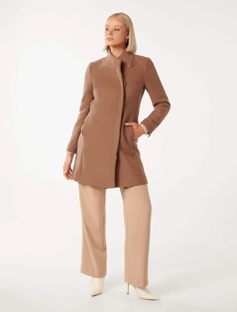 Debbie Funnel-Collar Coat