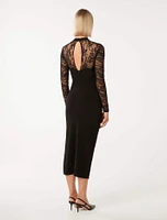 Elora Long-Sleeve Lace Dress in Black - Size 0 to 12 - Women's Event Dresses