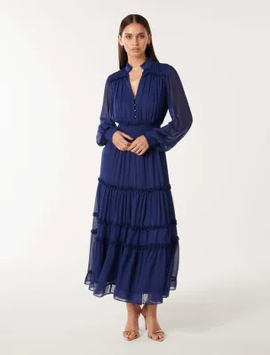 Gabrielle Long-Sleeve Midi Dress