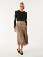 Janelle Long-Sleeve Crew-Neck Top