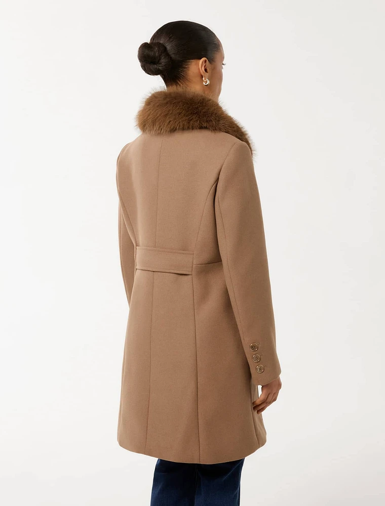 Susie Petite Faux Fur Coat