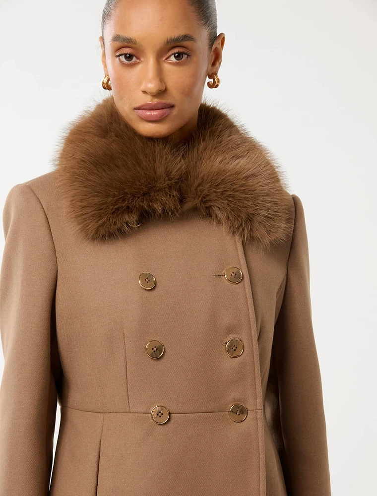 Susie Petite Faux Fur Coat