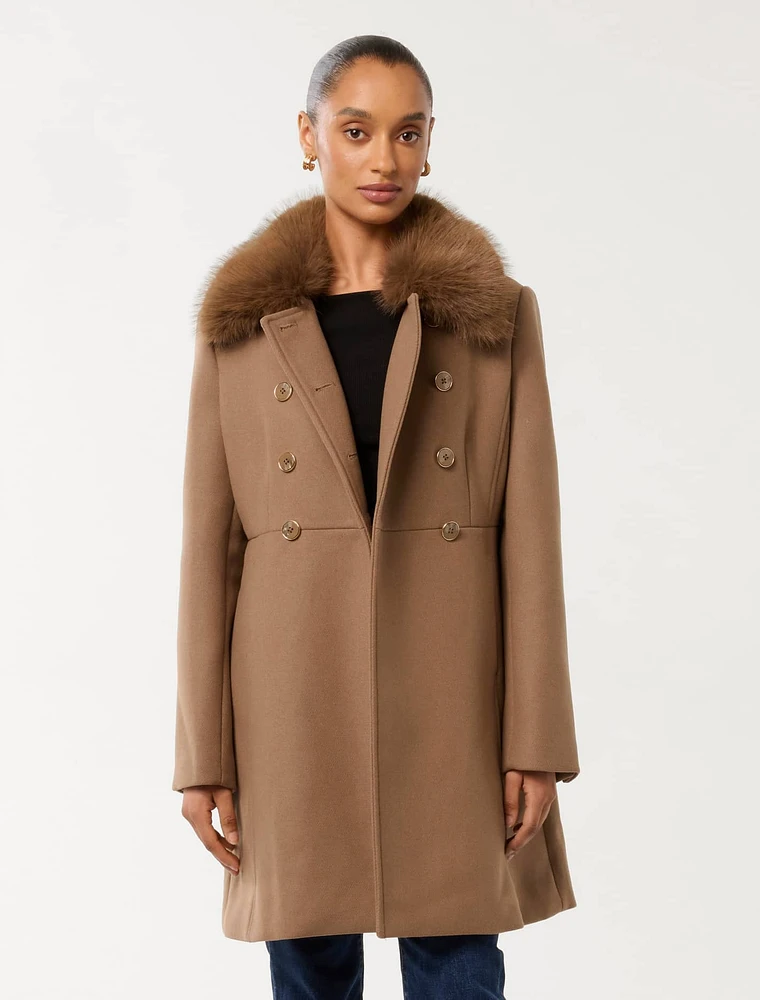 Susie Petite Faux Fur Coat