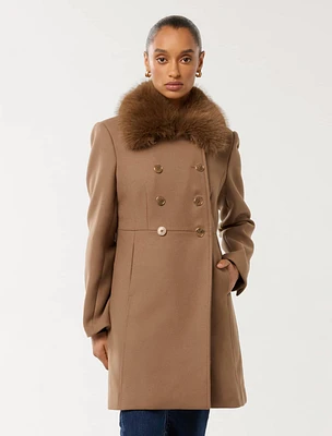 Susie Petite Faux Fur Coat