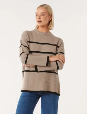 Bianca Longline Crew-Neck Sweater