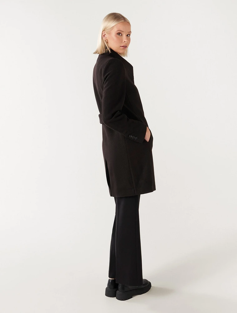 Debbie Funnel-Collar Coat