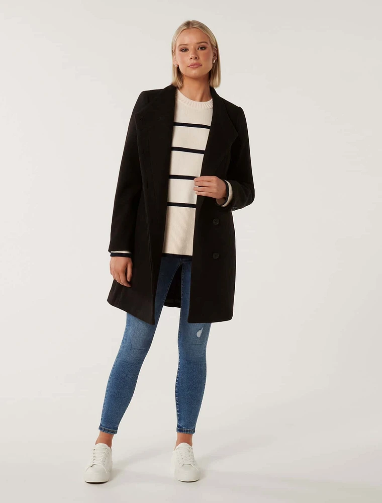 Debbie Funnel-Collar Coat