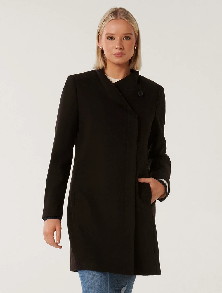 Debbie Funnel-Collar Coat