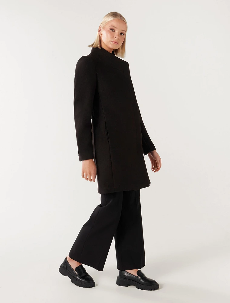 Debbie Funnel-Collar Coat