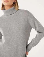 Mia Relaxed Roll-Neck Knit Sweater Neutral - 0 to 12 Women's Jumpers