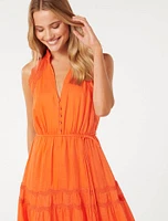 Faye Trim Detail Dress Orange - 0 to 12 Women's Occasion Dresses