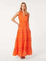 Faye Trim Detail Dress Orange - 0 to 12 Women's Occasion Dresses