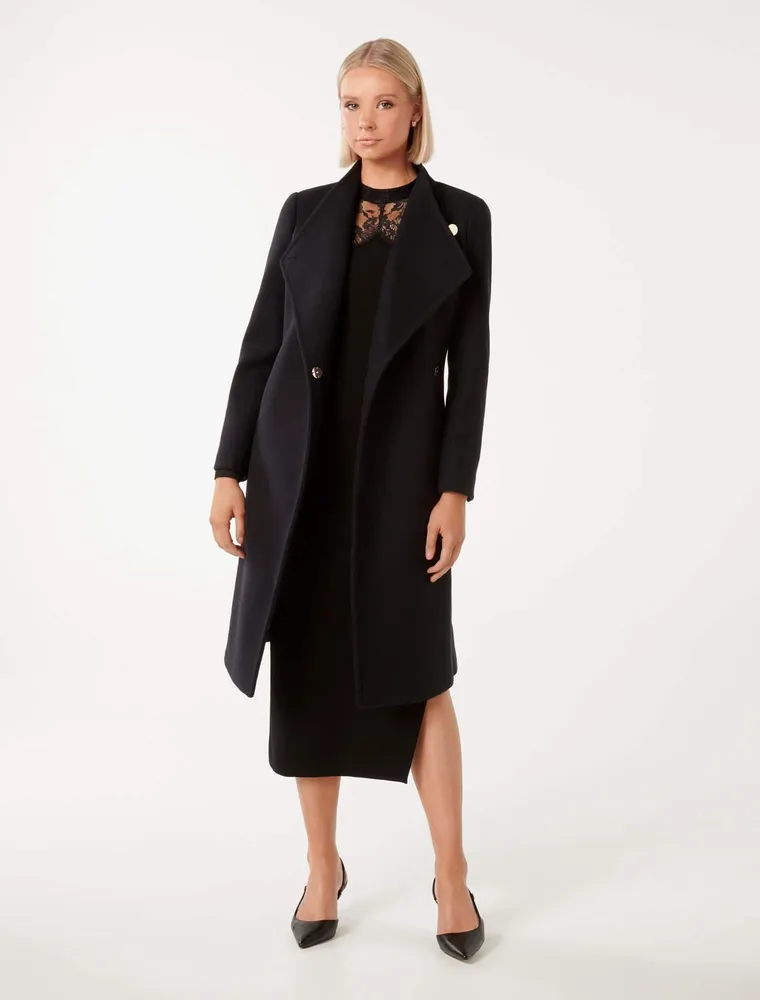 Brodie Funnel-Neck Coat