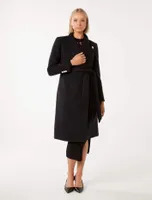 Brodie Funnel-Neck Coat