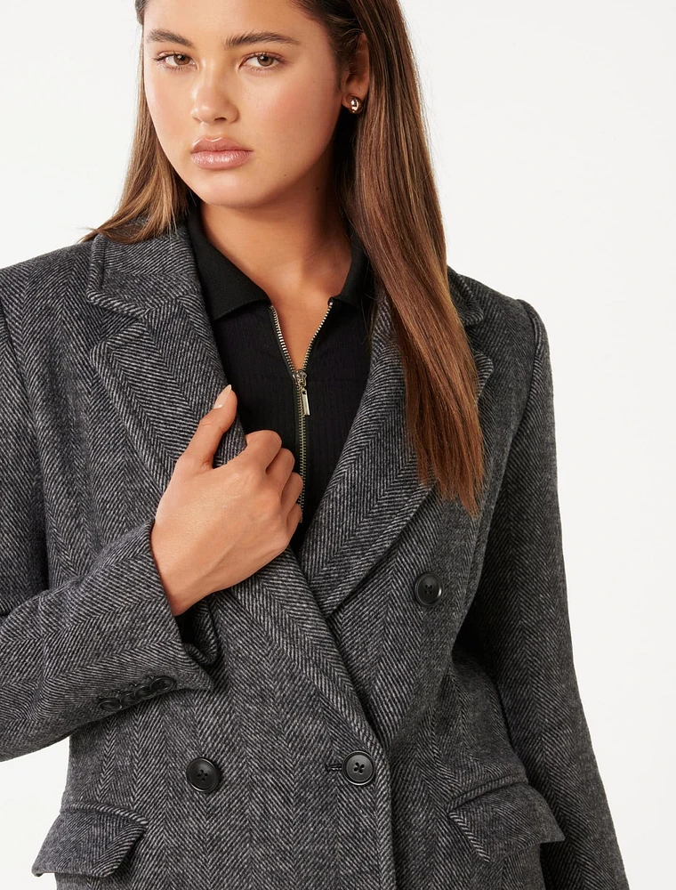 Sydney Double-Breasted Button Coat