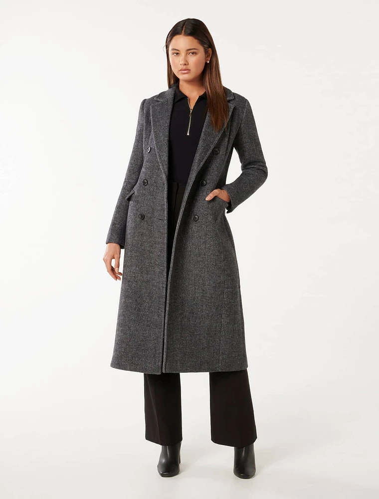 Sydney Double-Breasted Button Coat