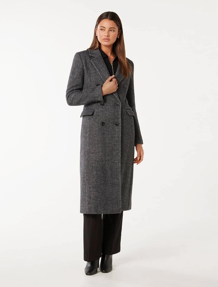 Sydney Double-Breasted Button Coat