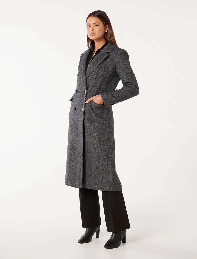 Sydney Double-Breasted Button Coat