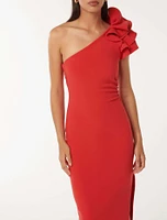 Celeste One Shoulder Ruffle Bodycon