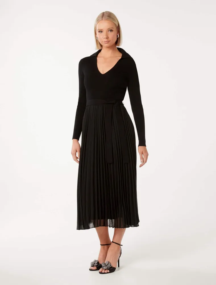 Posey Mixed Knit Dress