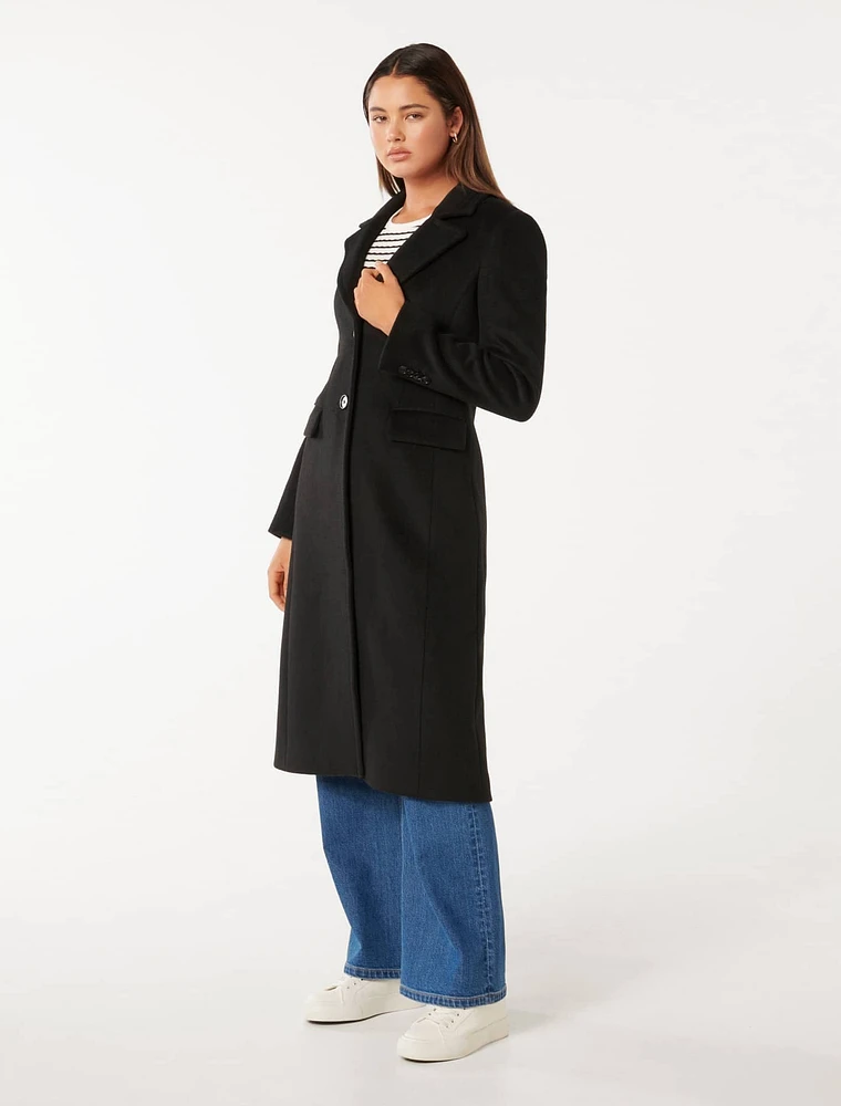 Rebecca Button-Front Coat