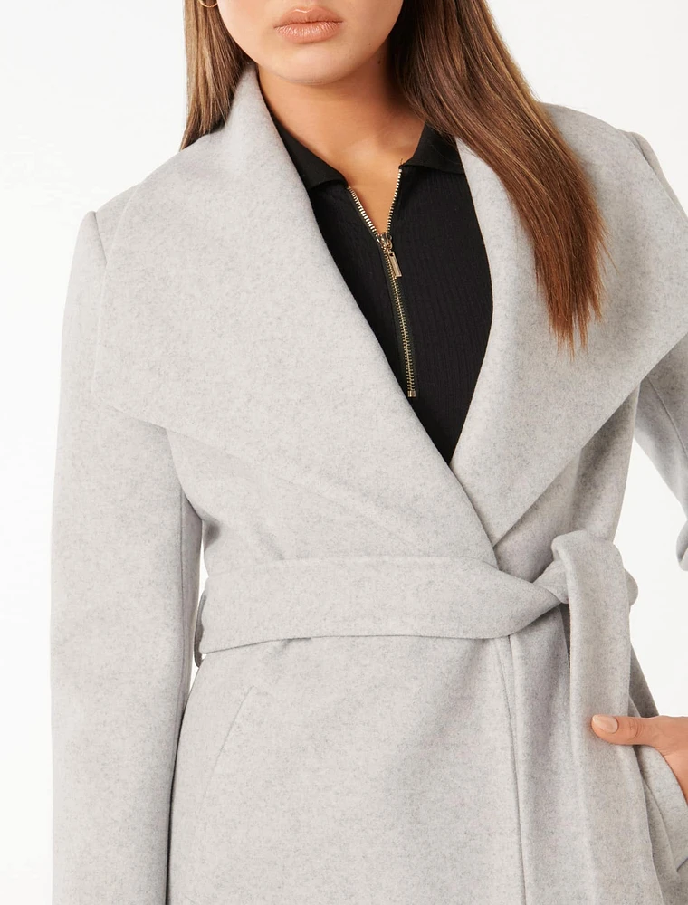 Annika Shawl Collar Wrap Coat