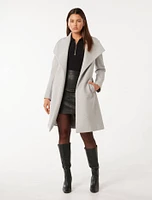 Annika Shawl Collar Wrap Coat