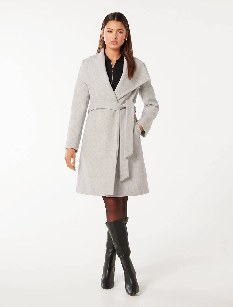 Annika Shawl Collar Wrap Coat