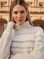 Freda Fair Isle Roll Neck Knit Jumper