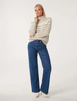 Freda Fair Isle Roll Neck Knit Jumper