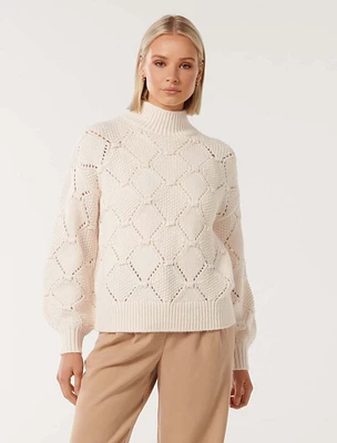 Verity Knit Sweater White - 0 to 12 Women's Outerwear