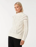 Eliza Embellished Knit Sweater