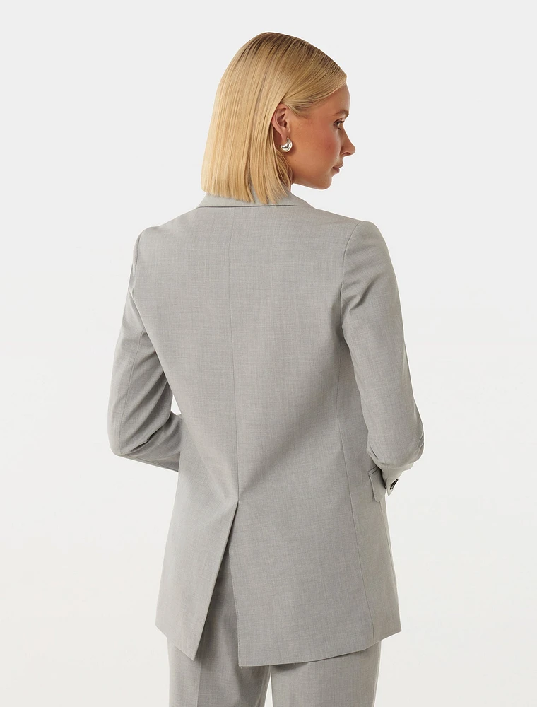 Yasmin Oversized Blazer Grey - 0 to 12 Women's Blazers